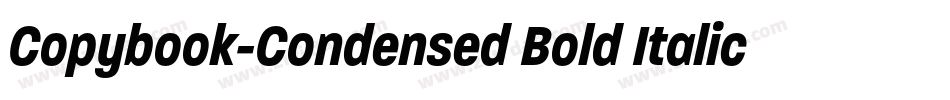 Copybook-Condensed Bold Italic字体转换